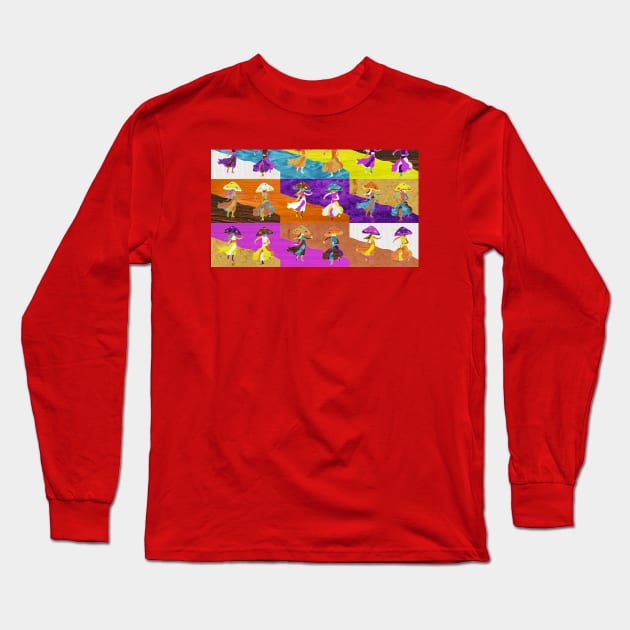 Mushroom Magicians 9 panel Long Sleeve T-Shirt by Gregg Standridge